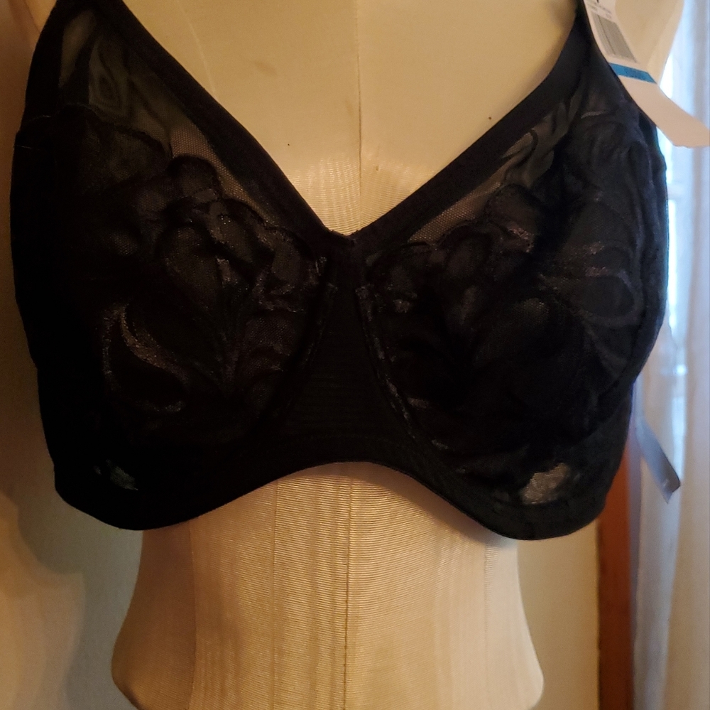 New Paramour Women's Black Bra Size 42DDD (FIRM)